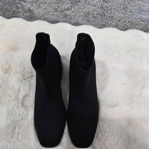 Eileen Fisher Oriel Recycled Stretch Knit Bootie Women's Size 8 Black NEW *NOTES - Picture 8 of 10